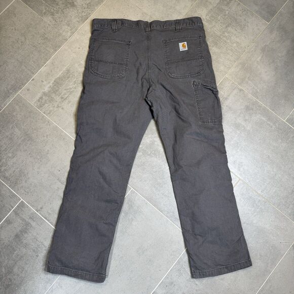 Carhartt Rugged Flex Rigby Canvas Pants Mens 36x30 Gray 102291 Workwear - Picture 6 of 10